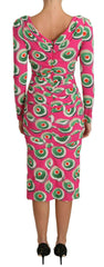 Dolce & Gabbana Pink Silk Cup Cake Sheath Stretch  Dress -   -  Dolce & Gabbana.