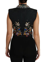 Dolce & Gabbana Black Crystal Sicily Vest Waistcoat -   -  Dolce & Gabbana.