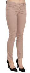 CRISTINAEFFE Brown Low Waist Slim Fit Skinny Cotton Pants -   -  CRISTINAEFFE.