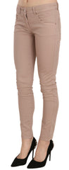 CRISTINAEFFE Brown Low Waist Slim Fit Skinny Cotton Pants -   -  CRISTINAEFFE.
