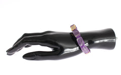 Nialaya CZ Amethyst 18K Gold 925 Bracelet -   -  Nialaya.