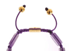 Nialaya CZ Amethyst 18K Gold 925 Bracelet -   -  Nialaya.