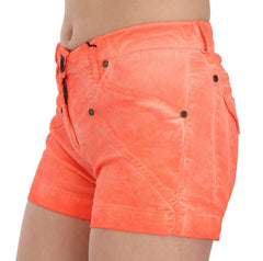 PLEIN SUD Orange Mid Waist Cotton Denim Mini Shorts -   -  PLEIN SUD.