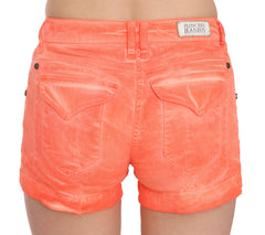 PLEIN SUD Orange Mid Waist Cotton Denim Mini Shorts -   -  PLEIN SUD.