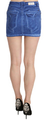 PLEIN SUD Blue Cotton Stretch Casual Mini Skirt -   -  PLEIN SUD.