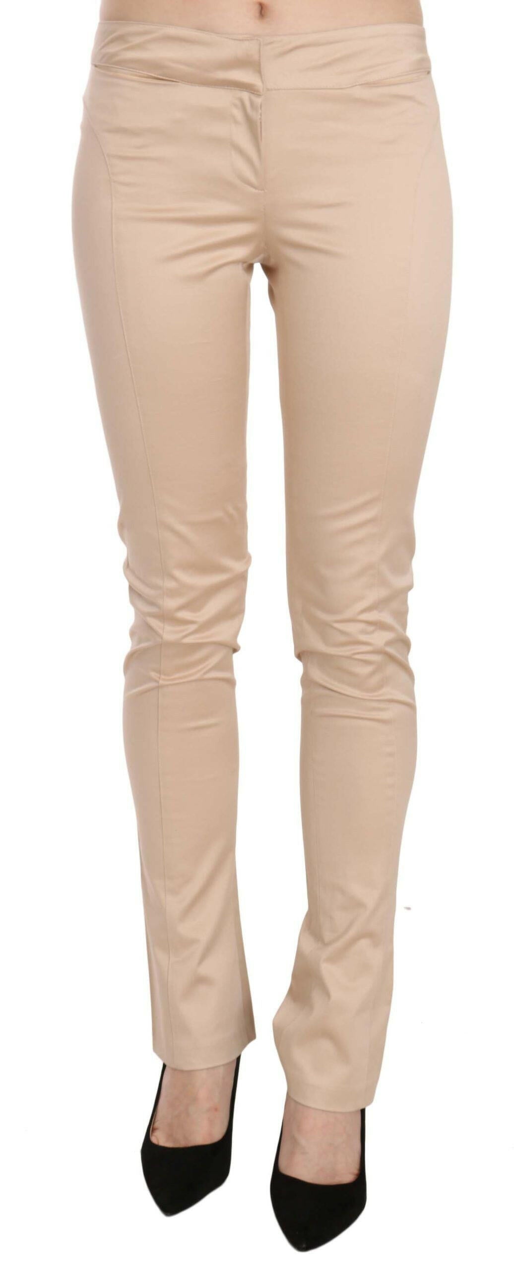 Just Cavalli Cream Low Waist Skinny Formal Trousers Pants -   -  Just Cavalli.