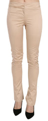 Just Cavalli Cream Low Waist Skinny Formal Trousers Pants -   -  Just Cavalli.
