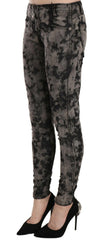 Just Cavalli Black Gray Faded Low Waist Skinny Denim Trousers Jeans -   -  Just Cavalli.