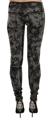Just Cavalli Black Gray Faded Low Waist Skinny Denim Trousers Jeans -   -  Just Cavalli.