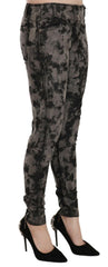 Just Cavalli Black Gray Faded Low Waist Skinny Denim Trousers Jeans -   -  Just Cavalli.