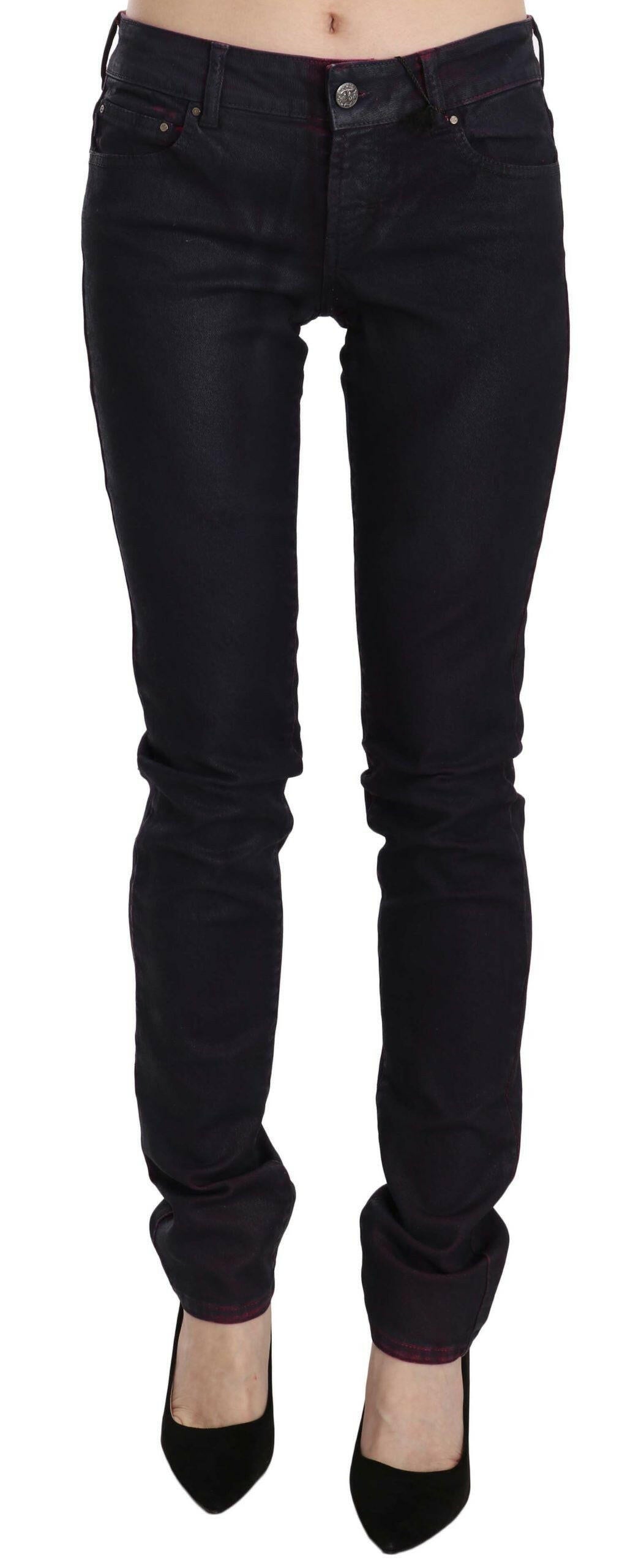 Just Cavalli Black Cotton Low Waist Skinny Denim Pants -   -  Just Cavalli.
