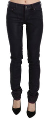 Just Cavalli Black Cotton Low Waist Skinny Denim Pants -   -  Just Cavalli.