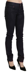 Just Cavalli Black Cotton Low Waist Skinny Denim Pants -   -  Just Cavalli.