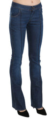 Just Cavalli Blue Low Waist Boot Cut Denim Pants Jeans - - Just Cavalli.