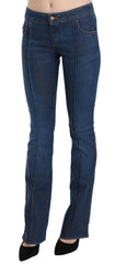 Just Cavalli Blue Low Waist Boot Cut Denim Pants Jeans - - Just Cavalli.