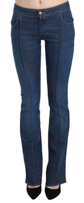 Just Cavalli Blue Low Waist Boot Cut Denim Pants Jeans -   -  Just Cavalli.