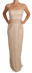 Dolce & Gabbana Beige Lace Spaghetti Strap Sheath Dress -   -  Dolce & Gabbana.