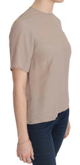 Dolce & Gabbana Beige Crew Neck Short Sleeve Blouse -   -  Dolce & Gabbana.