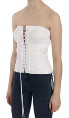 Dolce & Gabbana White PALERMO Cotton Bustier Top Corset -   -  Dolce & Gabbana.