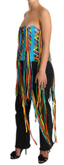 Dolce & Gabbana Multicolor Strings Bustier Polyester Corset  Top -   -  Dolce & Gabbana.