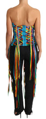 Dolce & Gabbana Multicolor Strings Bustier Polyester Corset  Top -   -  Dolce & Gabbana.