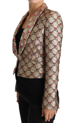Dolce & Gabbana Gold Floral Sequined Blazer Coat Jacket -   -  Dolce & Gabbana.