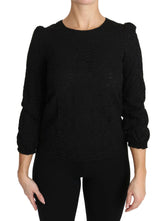 Dolce & Gabbana Black Floral Lace Zipper Top Blouse -   -  Dolce & Gabbana.