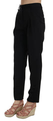 Dolce & Gabbana Black Button Pleated Tapered Trouser Pants -   -  Dolce & Gabbana.