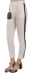 Dolce & Gabbana White Side Stripe Cropped Skinny Pants -   -  Dolce & Gabbana.