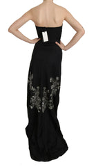 John Richmond Black Sequined Flare Ball Gown Dress -   -  John Richmond.