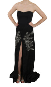 John Richmond Black Sequined Flare Ball Gown Dress -   -  John Richmond.