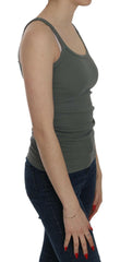 PINK MEMORIES Green Sleeveless Spaghetti Tank T-Shirt Blouse -   -  PINK MEMORIES.