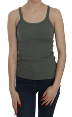 PINK MEMORIES Green Sleeveless Spaghetti Tank T-Shirt Blouse -   -  PINK MEMORIES.