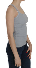 PINK MEMORIES Light Grey Sleeveless Spaghetti Strap Blouse -   -  PINK MEMORIES.