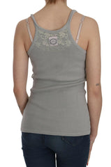 PINK MEMORIES Grey Sleeveless Spaghetti Strap Shirt -   -  PINK MEMORIES.