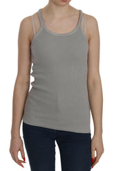 PINK MEMORIES Grey Sleeveless Spaghetti Strap Shirt -   -  PINK MEMORIES.