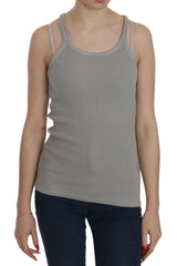 PINK MEMORIES Grey Sleeveless Spaghetti Strap Shirt -   -  PINK MEMORIES.