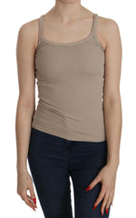 PINK MEMORIES Brown Sleeveless Spaghetti Strap Top Blouse -   -  PINK MEMORIES.