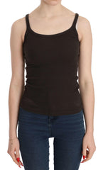 PINK MEMORIES Dark Brown Sleeveless Spaghetti Strap Blouse -   -  PINK MEMORIES.