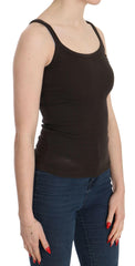 PINK MEMORIES Dark Brown Sleeveless Spaghetti Strap Blouse -   -  PINK MEMORIES.