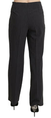 BENCIVENGA Black Striped Cotton Sretch Dress Trousers Pants -   -  BENCIVENGA.