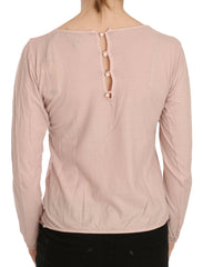 PINK MEMORIES Pink Lace See Through Long Sleeve Top Blouse -   -  PINK MEMORIES.