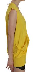 PINK MEMORIES Yellow 100% Cotton Sleeveless Cardigan Top Vest -   -  PINK MEMORIES.