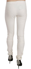 Just Cavalli White Mid Waist Skinny Dress Trousers Pants - - Just Cavalli.