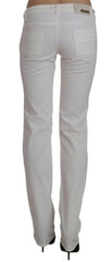 Costume National White Cotton Slim Fit Straight Jeans Pants -   -  Costume National.