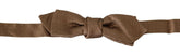 Dolce & Gabbana Men Brown Gold Adjustable Neck Papillon Bow Tie -  Neckties, Men -  Dolce & Gabbana.