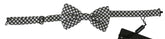 Dolce & Gabbana Men Black White Circles Adjustable Neck Papillon Bow Tie -  Neckties, Men -  Dolce & Gabbana.