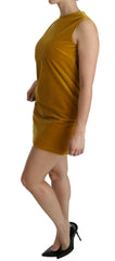 Dolce & Gabbana Mustard Velvet Stretch Shift Mini Dress -   -  Dolce & Gabbana.