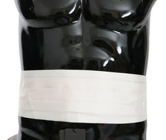 Dolce & Gabbana White Men Waist Belt 100% Silk Cummerbund -  Men´s Cummerbund -  Dolce & Gabbana.