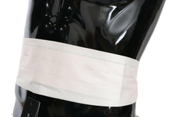 Dolce & Gabbana White Men Waist Belt 100% Silk Cummerbund -  Men´s Cummerbund -  Dolce & Gabbana.